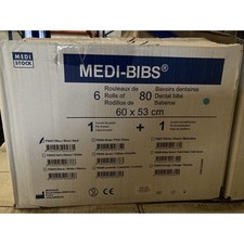 bavoir dentaire medi bibs f6401 bleu carton de 6 rouleaux