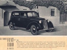 Catalogue Brochure Fiat 1100 6 Posti 1947 Italie Italia