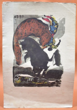 Lithographie XXème - Scène