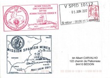 POSTE NAVALE - CHASSEUR DE MINE "CAPRICORNE" MISSION SPANISH MINEX - MAI ET JUIN