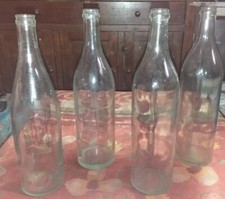 4 bouteille vide Évian blanc