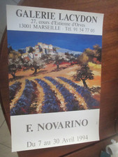 Affiche d'Exposition Fabien Novarino Galerie Lacydon 1994  63 cm sur 44 cm   193