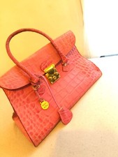 Dooney Et Bourke Rose Alligator Crocodile Cuir