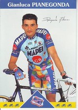 CYCLISME carte cycliste GIANLUCA PIANEGONDA équipe MAPEI GB 1997