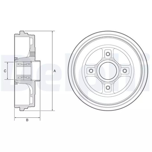 Tambour frein delphi bfr626 - tambour,
