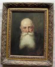 Théodore Levigne huile sur toile encadrée portrait école française du 19ème