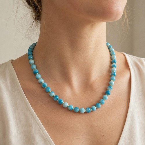 Collier perles larimar - de,