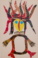 ART BRUT : Claude MASSÉ (1934-2017), collage original, grand format.