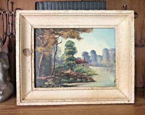 Tableau ancien huile sur - l'huile,