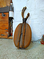 Moufle en bois, simple réa en laiton avec son estrope en métal, poulie, sailing