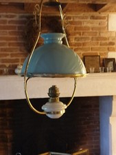 Exceptionnelle Ancienne Suspension pétrole Opaline