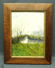 Paysage 1907 sur bois signé