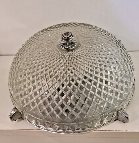 Plafonnier verre taillé - verre,
