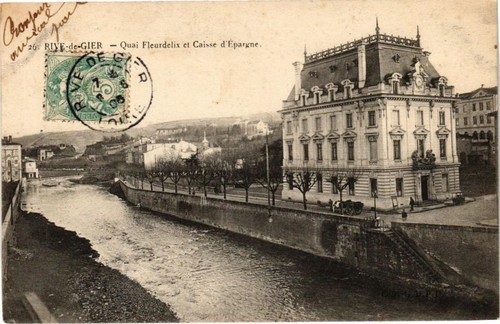 Cpa rive gier quai - cpa, rive-de-gier-quai