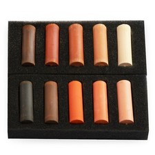 10 X Royal Talens Rembrandt Doux Pastels - Demi Taille - Riche Oranges / Brûlé