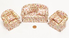 Poupées Maison Miniature Canapé Et Chaises 1:12 Échelle Meuble Accessoire 1566