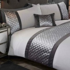 Hollywood Set Housse de Couette Argent Luxe - Simple, Double, King, Super King