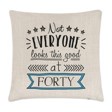 Non Tout le Monde Effet Ce Bon À Quarante Coussin Lin Housse 40th Anniversaire