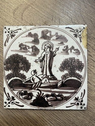 Ancien carreau faience de - en,