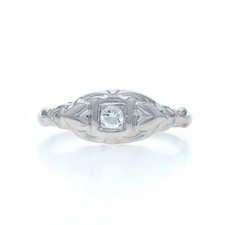 Bague Solitaire Vintage En Or