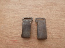 ALLEMAND WW2 Lot de 2 Passants de Ceinturon en Cuir Marron Luftwaffe ?