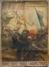 AFF3011 - AFFICHE JOURNÉE ARMÉE D'AFRIQUE & TROUPES COLONIALES 1917 FOUQUERAY