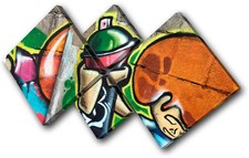 Graffiti Urban decay Wall street  MULTI TOILE murale ART Photo Print