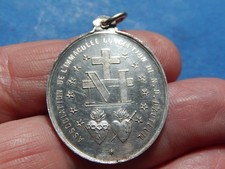 MEDAILLE ARGENT INSPIREE MEDAILLE MIRACULEUSE IMMACULEE CONCEPTION AUTEUIL