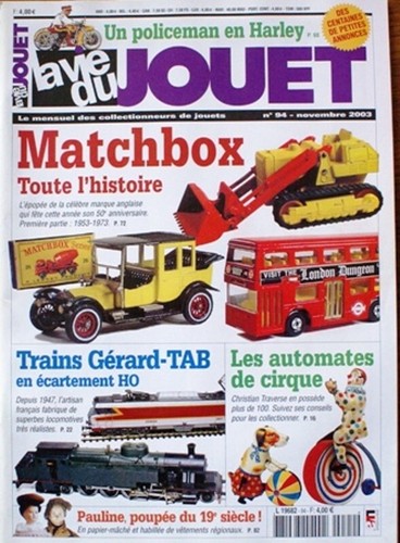 Vie jouet 94 matchbox - du,