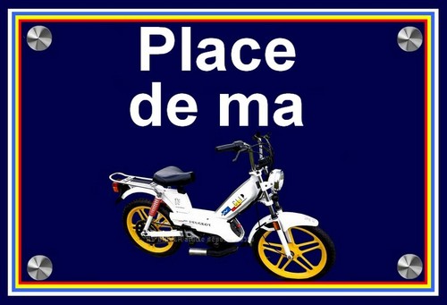 Plaque place ma peugeot - plaque,