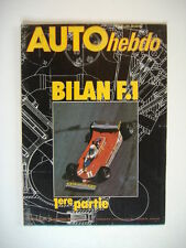 AUTO HEBDO n°191 bilan FORMULE 1 1979-RAC RALLYE-la dernière de JACKY-volant ELF