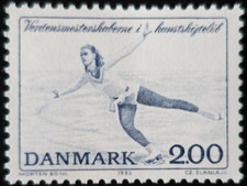 TIMBRE du DANEMARK - PATINAGE