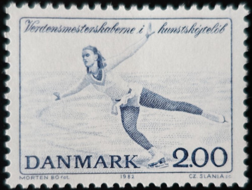 Timbre danemark patinage - du,