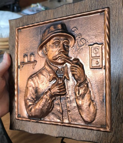 Ancien tableau carré bois - tableau,