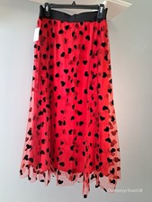 Red Midi Skirt. Cato, Size