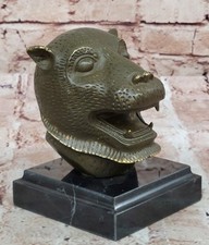 Tigre tête bronze sculpture - tête,