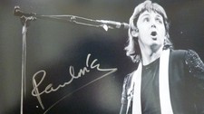 Autographe ORIGINAL SIGNED du Chanteur PAUL MC CARTNEY sur Photo 20x25 + COA