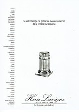 Publicité Advertising 107  1990  Hour Lavigne  pendule