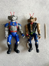 Lot de 2 figurines vintage 1994 BIKER MOUSE LES MOTARDS DE L'ESPACE