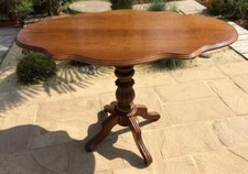 Guéridon oval "violon"  Louis Philippe - XIXe - Bon état - Plateau rabattable