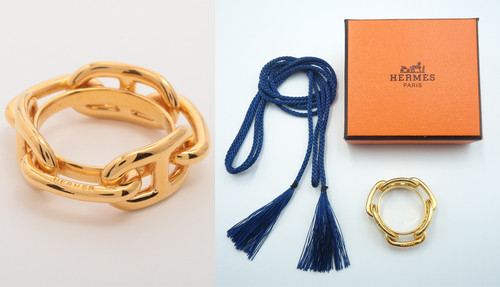 Hermès lucade gold scarf - hermès,
