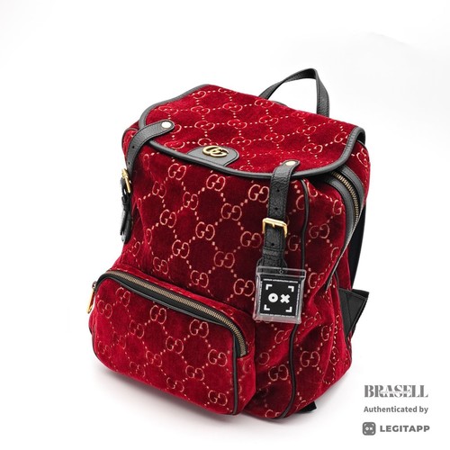 Gucci velvet backpack - gucci, gg
