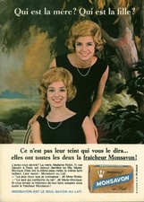 Publicité ancienne produit de toilette savon Monsavon 1968  issue de magazine