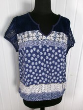 Top chemisier blouse bleu