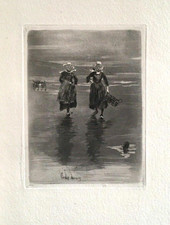 MORIN Louis, 1892 etching gravure eau-forte Bretagne