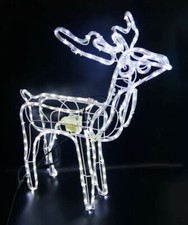 Renne Lumineux De Père Noël LED Avec Mouvement Tête Blanc Froid Reb