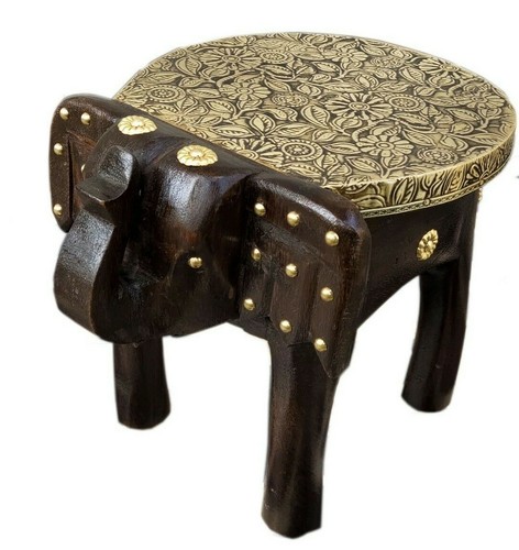 Tabouret éléphant bois - Éléphant, en