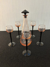 Ensemble liqueur art déco en verre