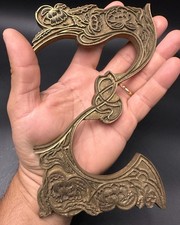 Ancien élément de reliure de bouquins en bronze époque Art Nouveau lettre Z