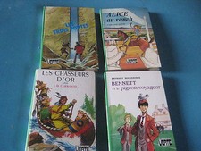Lot de 4 livres Bibliothèque Verte Alice au ranch, Les chasseurs d'or,